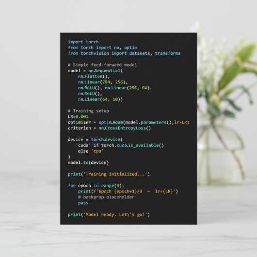 Coding Humor - Developer Logic and Tech Life Kaart (Staand voorkant)