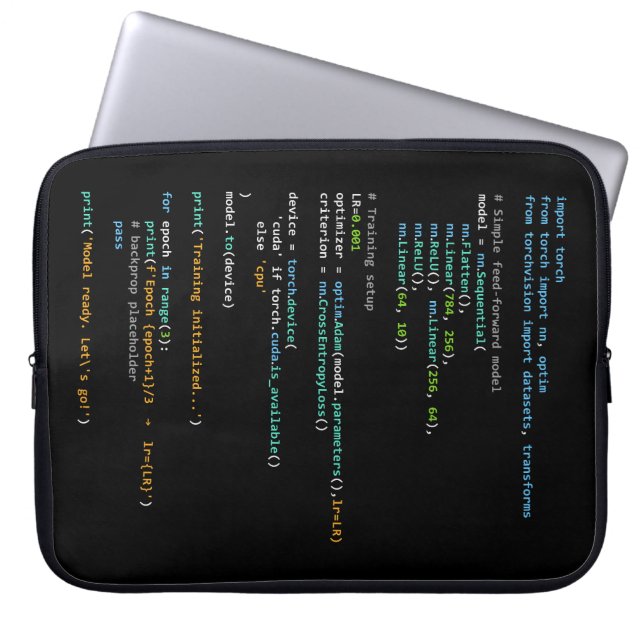 Coding Humor - Developer Logic and Tech Life Laptop Sleeve (Voorkant)