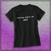 "Coding maakt me API" Funny (White Text) Women's T-shirt