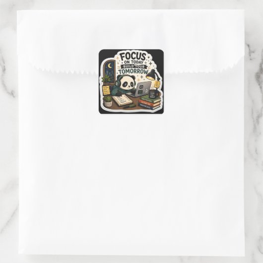 Coding Panda Sticker | Focus op Vandaag, Bouw Er A (Tas)