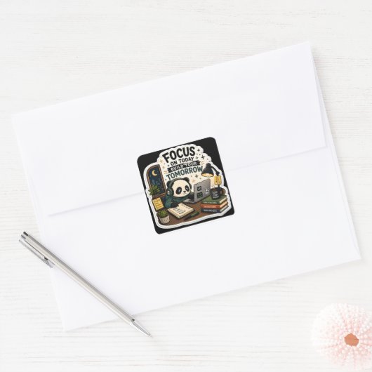 Coding Panda Sticker | Focus op Vandaag, Bouw Er A (Envelop)