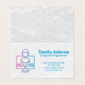 Coding | Software Engineer Visitekaartje (Buitenkant ongevouwen)