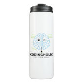Codingholic Developer Voed Uw Brein  Thermosbeker (Voorkant)