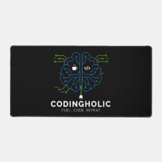 Codingholic Tech Brain Donkere programmeur en code Bureaumat