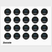 Codingholic Tech Brain Programmeur Donker Ronde Sticker (Vel)