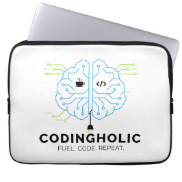 Codingholic Tech Brain Programmeur | Ontwikkelaar Laptop Sleeve
