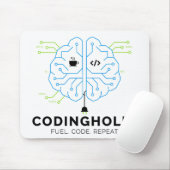Codingholic Tech Brain Programmeur | Ontwikkelaar Muismat (Met muis)