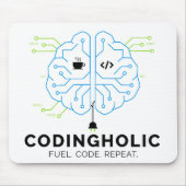 Codingholic Tech Brain Programmeur | Ontwikkelaar Muismat (Voorkant)