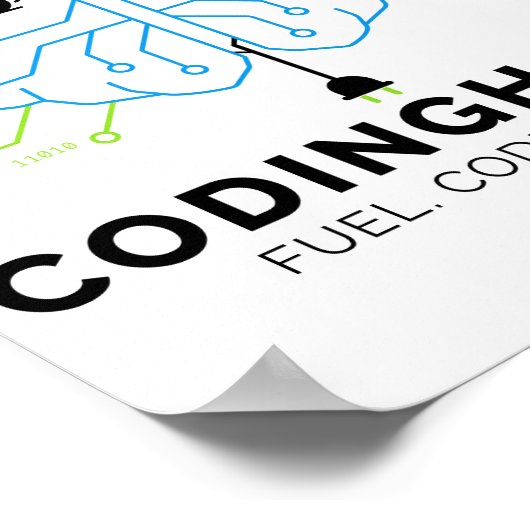 Codingholic Tech Brain Programmeur Poster (Hoek)