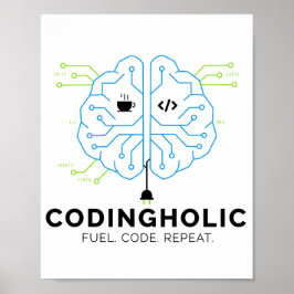 Codingholic Tech Brain Programmeur Poster
