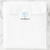 Codingholic Tech Brain Programmeur Ronde Sticker (Tas)