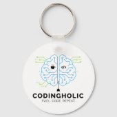 Codingholic Tech Brain Programmeur  Sleutelhanger (Voorkant)