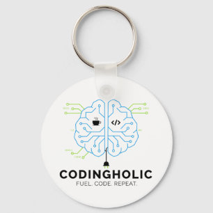 Codingholic Tech Brain Programmeur  Sleutelhanger