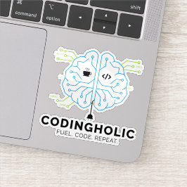 Codingholic Tech Brain Programmeur Sticker