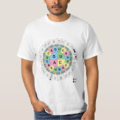 Codons Aminozuren Tabel Genetische Code DNA Grafie T-shirt (Voorkant)
