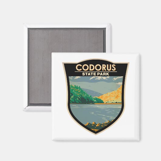 Codorus State Park Pennsylvania Badge Magneet (Voorkant / Achterkant)