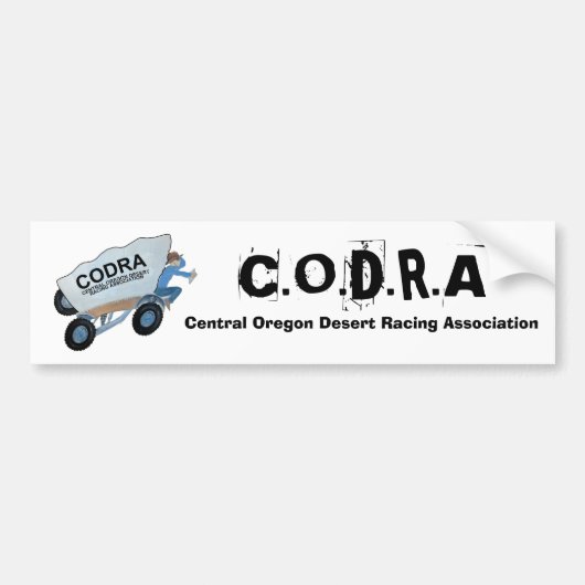 CODRAlogo, C.O.D.R.A., Central Oregon Desert Rac.. Bumpersticker (Voorkant)