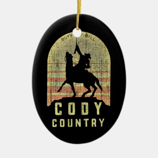 Cody Country Wyoming Keramisch Ornament (Voorkant)