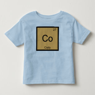 Cody Naam Chemie Element Periodiek Systeem Kinder Shirts