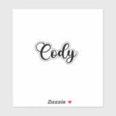 Cody Naam - Handgeschreven kalligrafie Sticker (Vel)