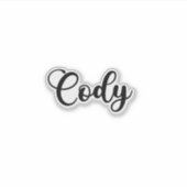Cody Naam - Handgeschreven kalligrafie Sticker (Voorkant)