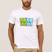 Cody periodiek lijstnaam shirt (Voorkant)