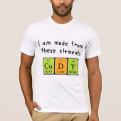Cody periodiek lijstnaam shirt (Voorkant)