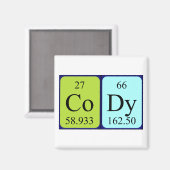 Cody periodieke table name magnet (Voorkant / Achterkant)