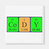 Cody periodieke table name magnet (Voorkant)