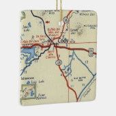 Cody Wyoming Map Keramisch Ornament (Rechts)