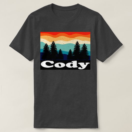 Cody Wyoming Retro T-shirt (Design voorkant)