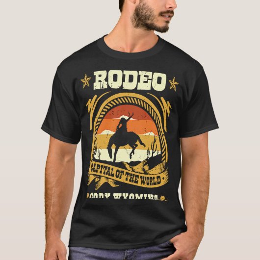 Cody Wyoming Rodeo Hoofdstad van de Wereld Toerist T-shirt (Voorkant)