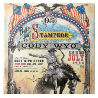 Cody, Wyoming Rodeo Keramische tegel Tegeltje