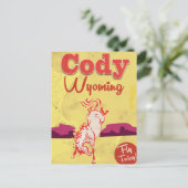 Cody Wyoming vintage-poster Briefkaart (Staand voorkant)