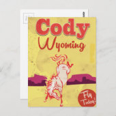 Cody Wyoming vintage-poster Briefkaart (Voorkant / Achterkant)