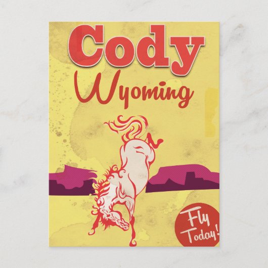 Cody Wyoming vintage-poster Briefkaart (Voorkant)