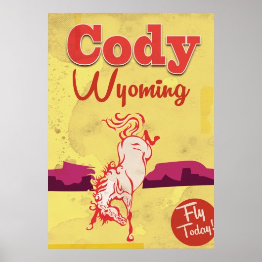Cody Wyoming vintage-poster Poster (Voorkant)