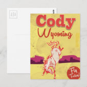 Cody Wyoming vintage reisposter Briefkaart (Voorkant / Achterkant)