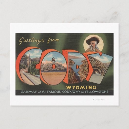 Cody, WyomingLarge Letter ScenesCody, WY Briefkaart (Voorkant)