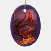 Cody's Lava Dragon Keramisch Ornament (Voorkant)