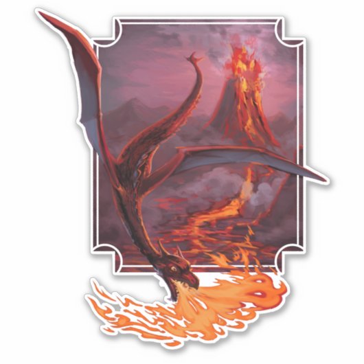Cody's Lava Dragon Sticker (Voorkant)