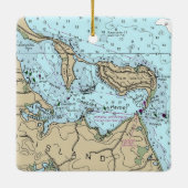 Coecles Harbour Nautical Christmas Keramisch Ornament (Achterkant)