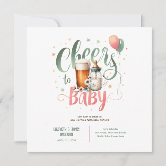 COED Baby Brouwende Bieren Flessen Klinkt met Wild Kaart (Voorkant)