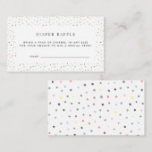 Coed Baby shower Diaper Raffle Enclosure Card Informatiekaartje (Voorkant / Achterkant)