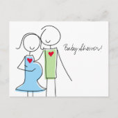 Coed Baby shower, het is een jongetje Uitnodiging Briefkaart (Voorkant)