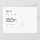 Coed Baby shower, het is een meisje Uitnodiging Briefkaart (Achterkant)