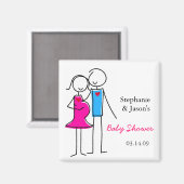 Coed Baby shower magneet gunsten (Voorkant / Achterkant)