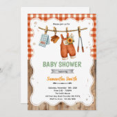 Coed BBQ Baby Shower invitation Kaart (Voorkant / Achterkant)