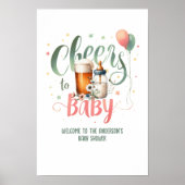 COED Beers Bottles Proost op Baby Brewing Shower Poster (Voorkant)