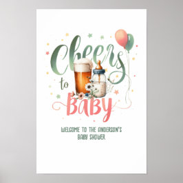 COED Beers Bottles Proost op Baby Brewing Shower Poster